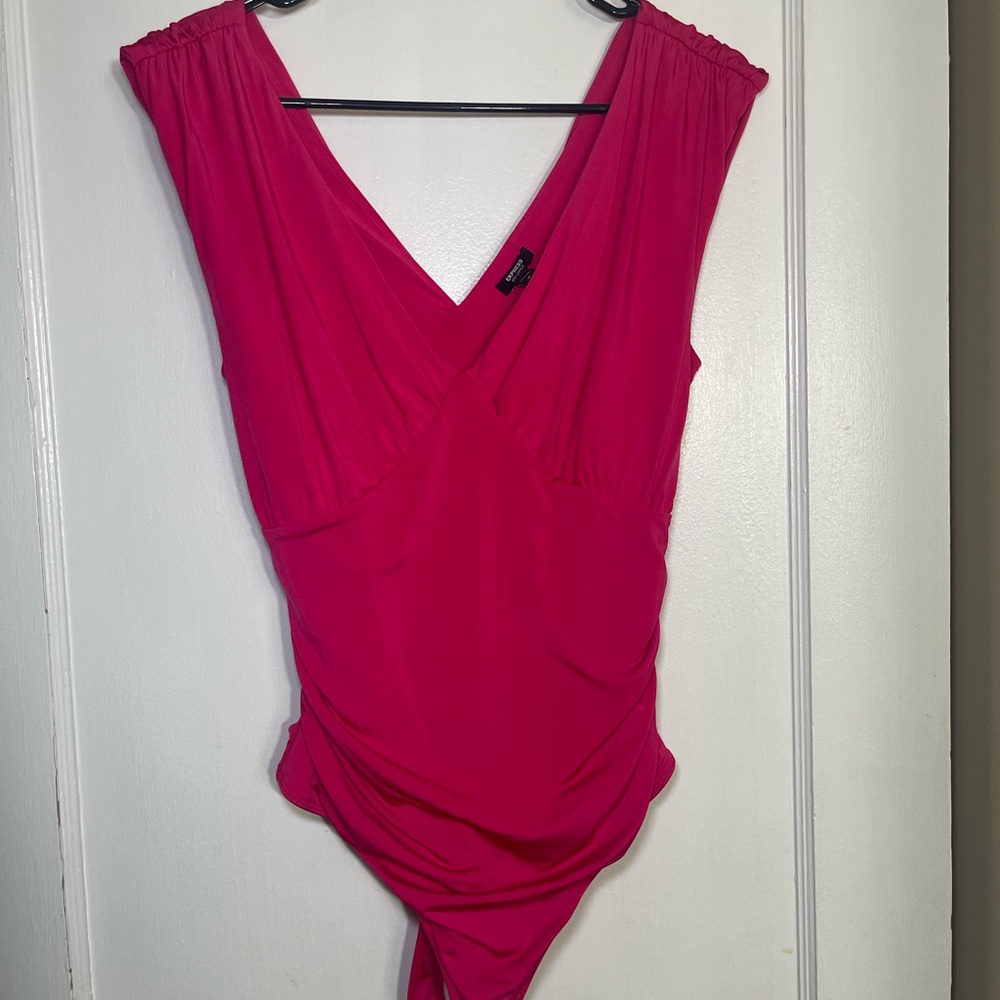 Express | Vibrant Pink Sleeveless Bodysuit | M